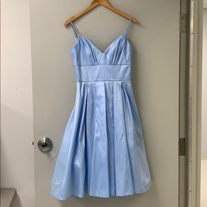 Blue sleeveless dress